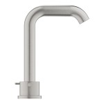 Wash basin tap Deck-mounted dual-level L size material: Brass With pop-up waste set, color: Chrome surface: Brushed Deck-mounted Wash basin tap Deck-mounted dual-level L size material: Brass With pop-up waste set, color: Chrome surface: Brushed Deck-mounted