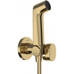 Bidet system external part Mixing material: Brass, color: Gold surface: Glossy Wall-mounted bidet hand shower systems