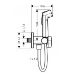 Bidet system Fixed temperature material: Brass, color: Bronze surface: Brushed Exposed bidet hand shower systems Bidet system Fixed temperature material: Brass, color: Bronze surface: Brushed Exposed bidet hand shower systems