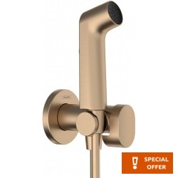Bidet system Fixed temperature material: Brass, color: Bronze surface: Brushed Exposed bidet hand shower systems