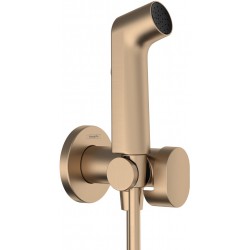 Bidet system Fixed temperature material: Brass, color: Bronze surface: Brushed Exposed bidet hand shower systems