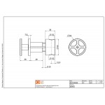 Shower tap Switch external part material: Inox hydroprogressive, AISI316L surface: Brushed, color: Chrome Volume control valves