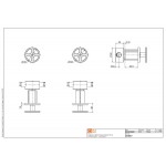 Shower tap Wall-mounted external part 2 holes 2 way material: Inox mixer without hand shower, hose and holder AISI316L, color: Chrome surface: Brushed Wall-mounted - external part