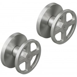 Shower tap Wall-mounted external part 2 holes 2 way material: Inox mixer without hand shower, hose and holder AISI316L, color: Chrome surface: Brushed Wall-mounted - external part