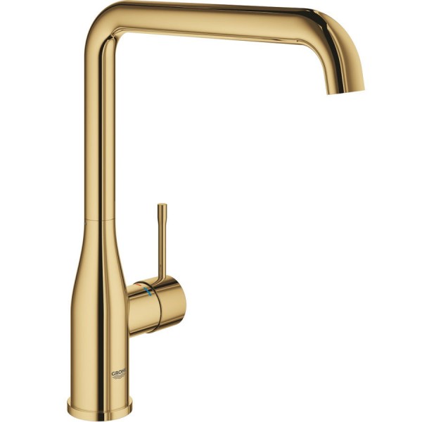 Kitchen tap Deck-mounted material: Brass, color: Gold surface: Glossy Deck-mounted