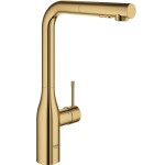 Kitchen tap Deck-mounted material: Brass with shower, color: Gold surface: Glossy Deck-mounted Kitchen tap Deck-mounted material: Brass with shower, color: Gold surface: Glossy Deck-mounted