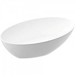 Μπανιέρα ελευθέρας τοποθέτησης 170x85 από χυτό μάρμαρο επιφάνεια: Ματ, χρώμα: Λευκό χωρίς λαβές Ελευθέρας τοποθέτησης