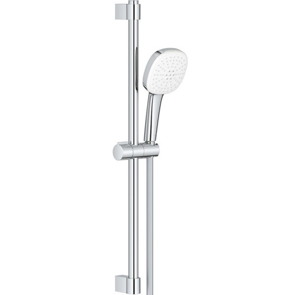 Shower slider rail 60cm material: Brass with hand shower & hose, color: Chrome surface: Glossy Shower slider rails