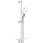 Shower slider rail 60cm material: Brass Water Saving 7,4 lt/min with hand shower, hose & soap holder, color: Chrome surface: Glossy Shower slider rails