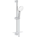 Shower slider rail 60cm material: Brass 13,5 lt/min with hand shower, hose & soap holder, color: Chrome surface: Glossy Shower slider rails Shower slider rail 60cm material: Brass 13,5 lt/min with hand shower, hose & soap holder, color: Chrome surface: Glossy Shower slider rails