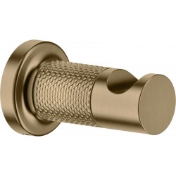 Hook Flat wall mounted material: Brass single, color: Bronze surface: Brushed