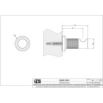 Άγκιστρο από ορείχαλκο μονό Gold Brushed PVD, χρώμα: Χρυσό επιφάνεια: Βουρτσισμένη Άγκιστρα