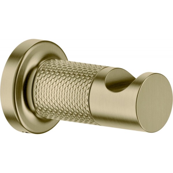 Άγκιστρο από ορείχαλκο μονό Gold Brushed PVD, χρώμα: Χρυσό επιφάνεια: Βουρτσισμένη Άγκιστρα