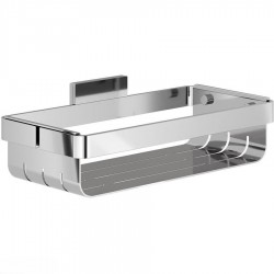 Sponge box material: Inox Single Single-mounted deep 25x12,6x7,8cm, color: Chrome surface: Glossy Shower baskets