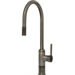 Kitchen tap Deck-mounted material: Brass With Pull-Out Spray 2 jets, color: Black surface: Brushed Deck-mounted
