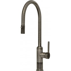 Kitchen tap Deck-mounted material: Brass With Pull-Out Spray 2 jets, color: Black surface: Brushed Deck-mounted