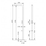 Column outdoor shower material: Inox, color: Black surface: Matt Column outdoor shower material: Inox, color: Black surface: Matt