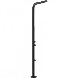 Στήλη ντους εξωτερικού χώρου από inox 2 εξόδων, Black Matt, AISI316, χρώμα: Μαύρο επιφάνεια: Ματ Εξωτερικού χώρου