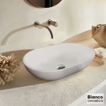 Washbasin Free standing 57,5x36,5x14,5 material: Porcelain Without hole Without overflow White Matt, color: White surface: Matt Free standing Washbasin Free standing 57,5x36,5x14,5 material: Porcelain Without hole Without overflow White Matt, color: White surface: Matt Free standing