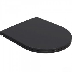 Κάλυμμα λεκάνης soft closing Sandwich Black Matt slim, χρώμα: Μαύρο