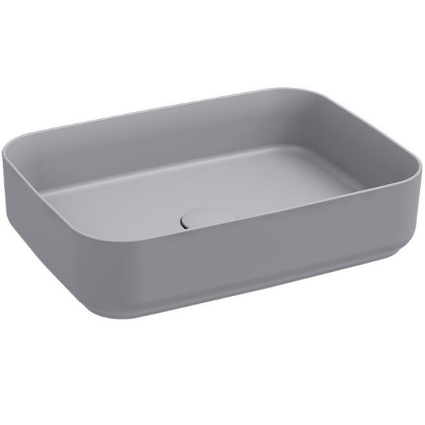 Washbasin Free standing 50x36x12 material: Porcelain Without hole Without overflow, color: Grey surface: Matt Free standing