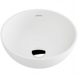 Washbasin Free standing 40x40x15,5 material: Cast marble Without hole Without overflow, color: White surface: Matt Free standing