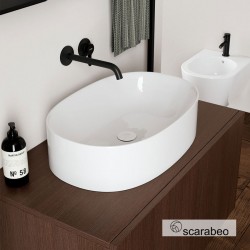 Νιπτήρας ελευθέρας τοποθέτησης 60x40x15 από πορσελάνη χωρίς οπή  χωρίς υπερχείλιση, χρώμα: Λευκό επιφάνεια: Γυαλιστερή Ελευθέρας τοποθέτησης