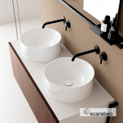 Νιπτήρας ελευθέρας τοποθέτησης 40x40x15 από πορσελάνη χωρίς οπή  χωρίς υπερχείλιση, χρώμα: Λευκό επιφάνεια: Γυαλιστερή Ελευθέρας τοποθέτησης