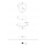 Νιπτήρας ελευθέρας τοποθέτησης 39x39x14 από πορσελάνη χωρίς οπή  χωρίς υπερχείλιση Ocean Glossy, χρώμα: Μπλε επιφάνεια: Γυαλιστερή Ελευθέρας τοποθέτησης