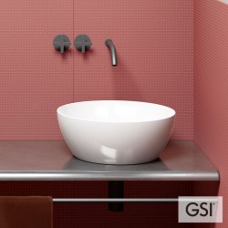 Washbasin Free standing 42x42x16 material: Porcelain Without hole Without overflow, color: White surface: Glossy Free standing