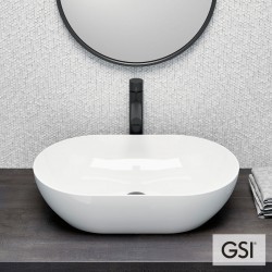 Νιπτήρας ελευθέρας τοποθέτησης 60x37x16 από πορσελάνη χωρίς οπή  χωρίς υπερχείλιση, χρώμα: Λευκό επιφάνεια: Γυαλιστερή