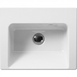 Washbasin Wall-mounted 42x34 With 1 bowl With overflow Without hole material: Porcelain, color: White surface: Glossy Wall-mounted