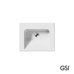 Washbasin Wall-mounted 50x40 With 1 bowl With overflow Without hole material: Porcelain, color: White surface: Glossy Wall-mounted