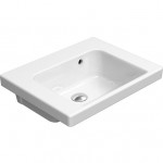 Washbasin Wall-mounted 50x40 With 1 bowl With overflow Without hole material: Porcelain, color: White surface: Glossy Wall-mounted