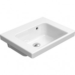 Washbasin Wall-mounted 50x40 With 1 bowl With overflow Without hole material: Porcelain, color: White surface: Glossy Wall-mounted
