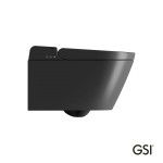 Σετ Λεκάνη επίτοιχη (κρεμαστή) με ντους υψηλής πίεσης + Κάλυμμα Wrapover ηλεκτρονική Swirlflush, Ardesia 59x38 επιφάνεια: Ματ, χρώμα: Μαύρο Επίτοιχες με ντους