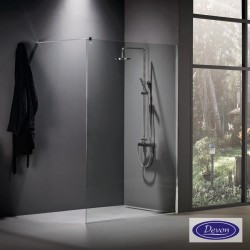 Shower enclosure Linear 120x220 8mm fixed surface: Glossy, color: Chrome Linear