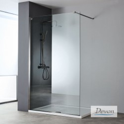 Shower enclosure Linear 110x220 8mm fixed  Black Brushed PVD AIS304 surface: Brushed, color: Black Linear
