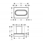 Ποτηροθήκη από ορείχαλκο επίτοιχος τύπος Stainless steel optic, χρώμα: Χρωμέ επιφάνεια: Βουρτσισμένη Ποτηροθήκες Ποτηροθήκη από ορείχαλκο επίτοιχος τύπος Stainless steel optic, χρώμα: Χρωμέ επιφάνεια: Βουρτσισμένη Ποτηροθήκες