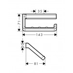 Χαρτοθήκη ανοιχτή από ορείχαλκο stainless steel optic, χρώμα: Χρωμέ επιφάνεια: Βουρτσισμένη Χαρτοθήκες Χαρτοθήκη ανοιχτή από ορείχαλκο stainless steel optic, χρώμα: Χρωμέ επιφάνεια: Βουρτσισμένη Χαρτοθήκες