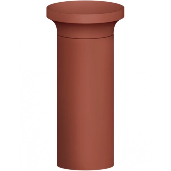 Νιπτήρας επιδαπέδιος 44,5x44,5x90 από crystal plant χωρίς οπή, χωρίς υπερχείλιση, Matt Coral, χρώμα: Κεραμιδί επιφάνεια: Ματ Επιδαπέδιοι