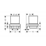 Cupholder material: Brass Wall-mounted, color: White surface: Matt