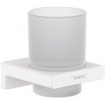 Cupholder material: Brass Wall-mounted, color: White surface: Matt
