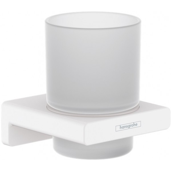 Cupholder material: Brass Wall-mounted, color: White surface: Matt