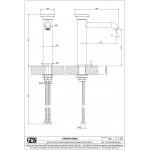 Wash basin tap Deck-mounted L size material: Brass mixer Without waste, color: Bronze surface: Brushed Deck-mounted