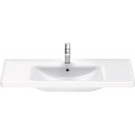 Washbasin for furniture 100,5x48 material: Porcelain With one hole With overflow, color: White surface: Glossy Furniture basins Washbasin for furniture 100,5x48 material: Porcelain With one hole With overflow, color: White surface: Glossy Furniture basins
