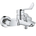 Μπαταρία μπανιέρας ΑΜΕΑ κορμός (χωρίς σπιράλ, τηλέφωνο, στήριγμα), χρώμα: Χρωμέ από ορείχαλκο Μπαταρίες μπανιέρας ΑΜΕΑ