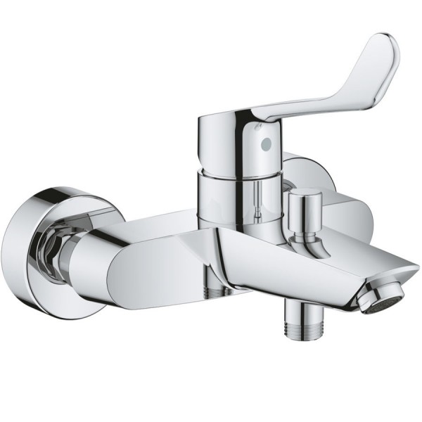 Μπαταρία μπανιέρας ΑΜΕΑ κορμός (χωρίς σπιράλ, τηλέφωνο, στήριγμα), χρώμα: Χρωμέ από ορείχαλκο Μπαταρίες μπανιέρας ΑΜΕΑ