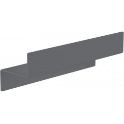 Ράφι μπάνιου 30x9,3x10 από ορείχαλκο με μεσαία πρόσοψη, Graphite grey, χρώμα: Γκρι επιφάνεια: Ματ Ράφια μπάνιου 