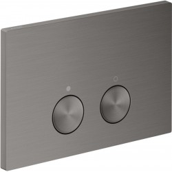 Flush wall plates for concealed cistern Actuation dual flush valve material: Metal, color: Black surface: Brushed Flush plates